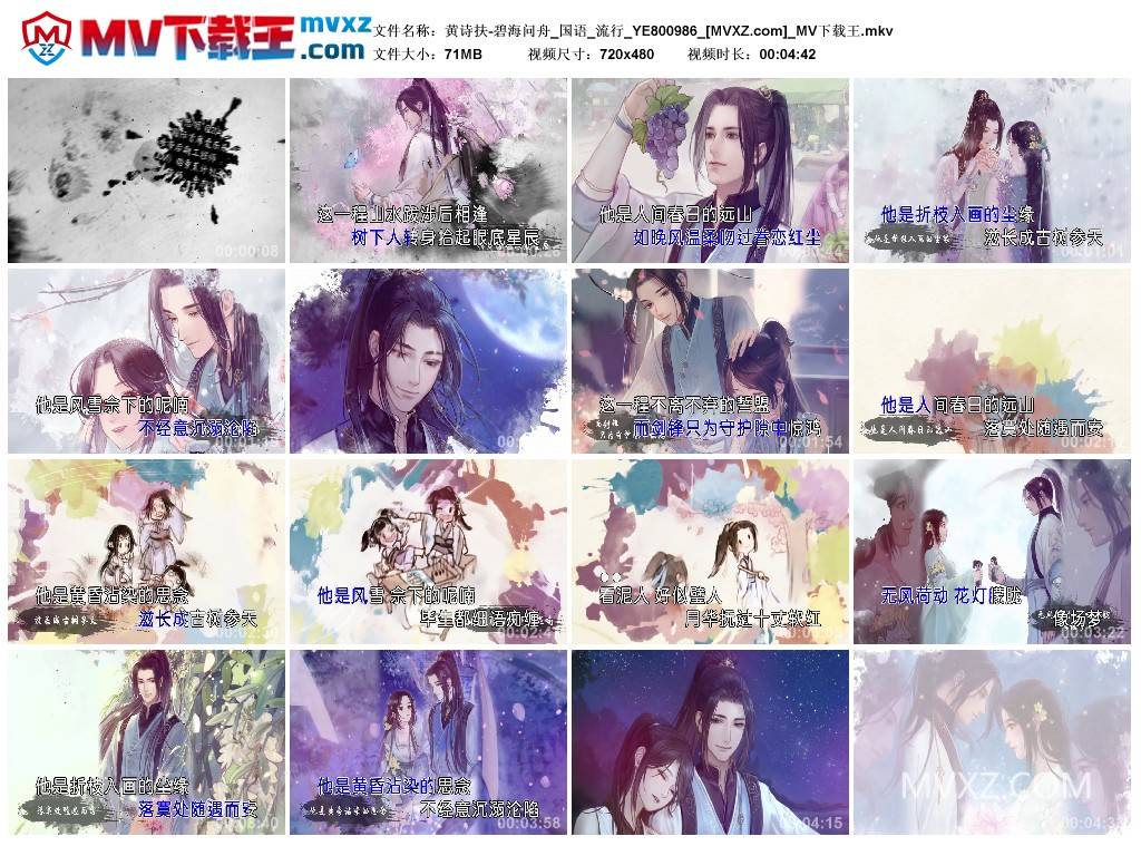 黄诗扶-碧海问舟_国语_流行_YE800986